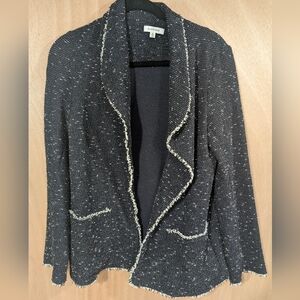 Max Studio Black and White Tweed Blazer